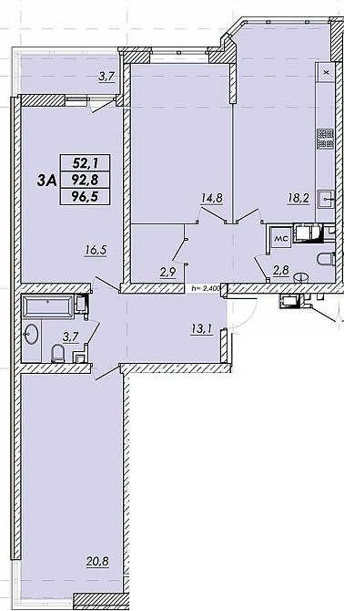 3комн или 2комн кухня студия 32м Прохоровский квартал,БЕЗ комисиии Одеса - зображення 3