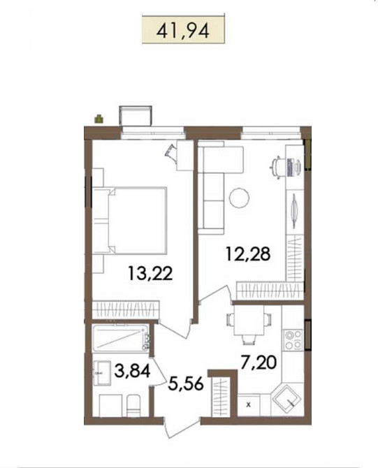 Супер ціна •  Євродвушка в ЖК Smart Residence • 41,94 м² • Святопетрівське (Києво-Свят.р-н) - зображення 6