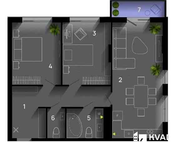 2 кім + вулика кухня студія ЖК Manhattan ap Івано-Франківськ