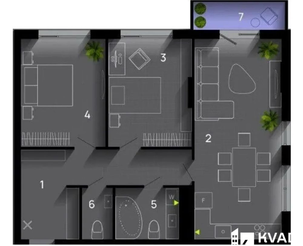 2 кім + вулика кухня студія ЖК Manhattan ap Івано-Франківськ - зображення 2