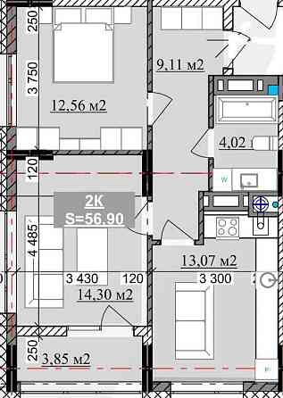 Двокімнатна біля Озера. Бізнес клас. 4 поверх! Крихівці