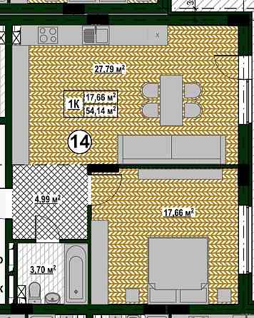 Однокімнатна квартира з двориком від забудовника Деснянський р-н Київ Kyiv
