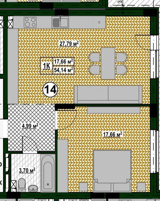 Однокімнатна квартира з двориком від забудовника Деснянський р-н Київ Kyiv - photo 2