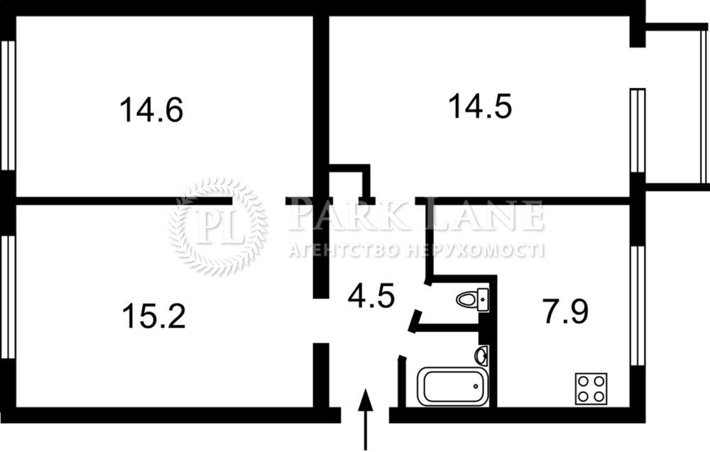3-кімн, Центр, Соломʼянська, Ратушного, Освіти, Воздухофлотський, Парк Kyiv - photo 2
