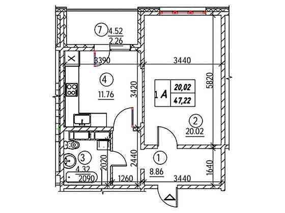 Квартира Реальна‼️ Поверх 11‼️ 1х47м ЖК Навігатор 2/ З РЕМОНТОМ ‼️ Київ