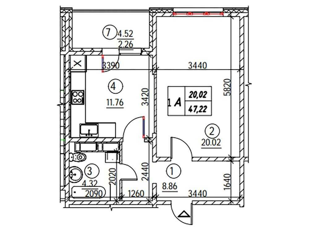 Квартира Реальна‼️ Поверх 11‼️ 1х47м ЖК Навігатор 2/ З РЕМОНТОМ ‼️ Kyiv - photo 2