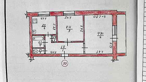 2к, 53,9 м², центр Глухів, 4 пов., від власника Глухівці