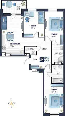 Продаж 3 кім. квартири VERO бічна вул. Стрийської 89.7 кв.м Сокольники