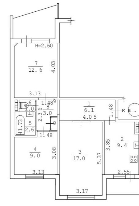 Простора квартира в будинку біля Кримського парку р 17 Одеса - зображення 2