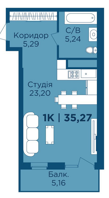 Продаж 1-кімнатної квартири-студії в ЖК URBN Івано-Франківськ - зображення 8