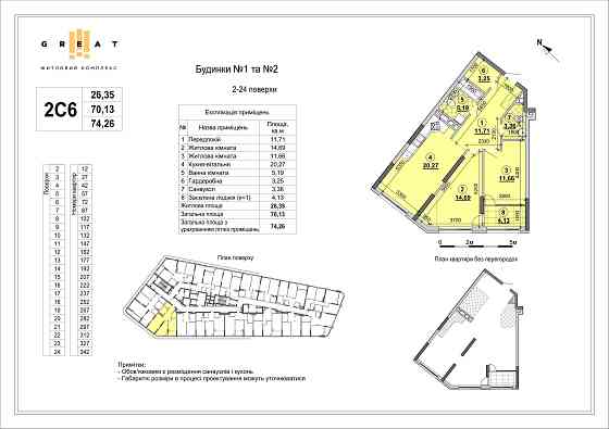 ВИДОВА! ТЕРМІНОВО! 2к квартира 75м2 в ЖК "GREAT", Грейт м.Осокорки Київ