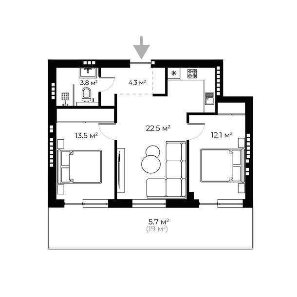 2-кімнатна квартира у ЖК PARKLAND, Ужгород - PL 11.49 Ужгород - изображение 6