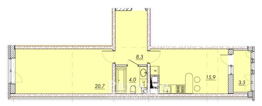 Евро-2х комн. квартира ,престижный ЖК Прохоровский квартал .Срочно ! Одеса - зображення 5