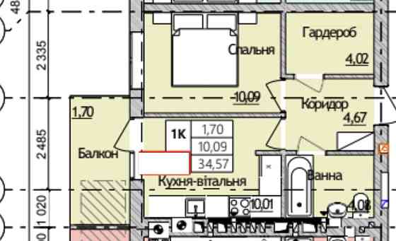 Встигни придбати вигідно! 1-кімнатна квартира з балконом! Ірпінь