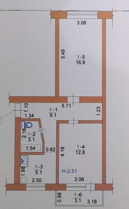 Продається 2х кімнатна квартира по пр. Відродження в хорошому стані. Луцьк - зображення 8