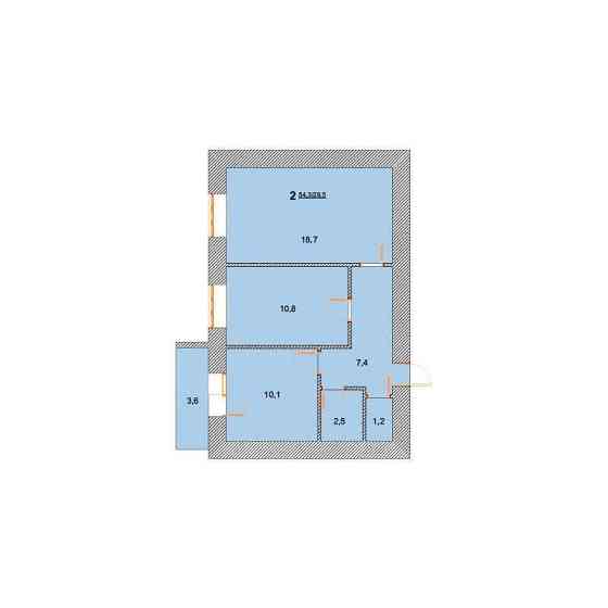 жк "ЛЕЛЕКА". вул. Головатого 76. 2-кімн. 54 кв.м. Бориспіль