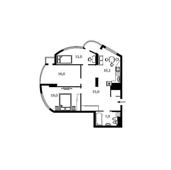 Оренда 3кім  ЖК Смарагдовий вул. Шаповалова 2а Київ