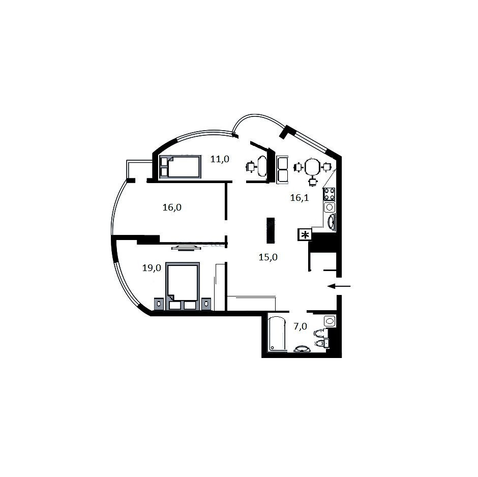 Оренда 3кім  ЖК Смарагдовий вул. Шаповалова 2а Київ - зображення 2