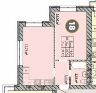 1к квартира 40,6м2 у зданому ЖК "Молодість" ПЕРЕУСТУПКА! 3-й поверх Ірпінь - зображення 3