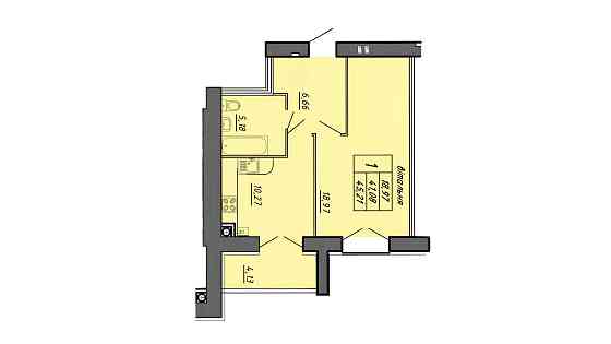 Продаж 1-кімнатної квартири в новобудові, поруч з районом Бам Тернопіль