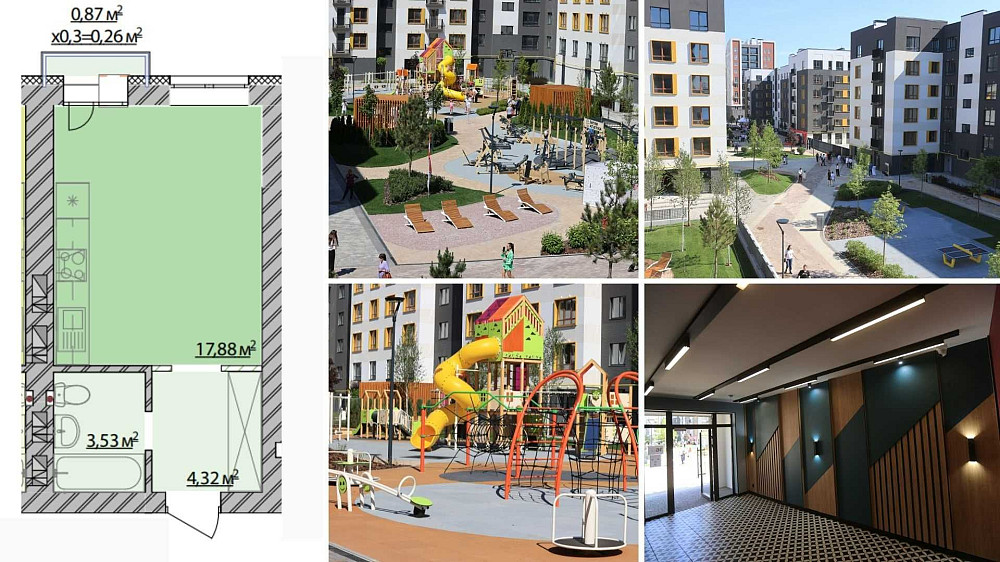 Єдина студія з балконом ЖК Молодість середній поверх Ірпінь - зображення 4