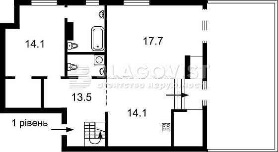 Двоповерхова квартира з терасами жк бізнес-класу "Камертон" без ремонт Kyiv