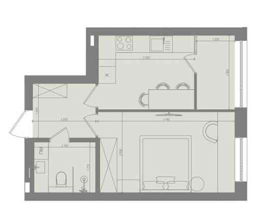 1-к КВАРТИРА з газом під єОселя та Сертифікат від ЗАБУДОВНИКА Ірпінь
