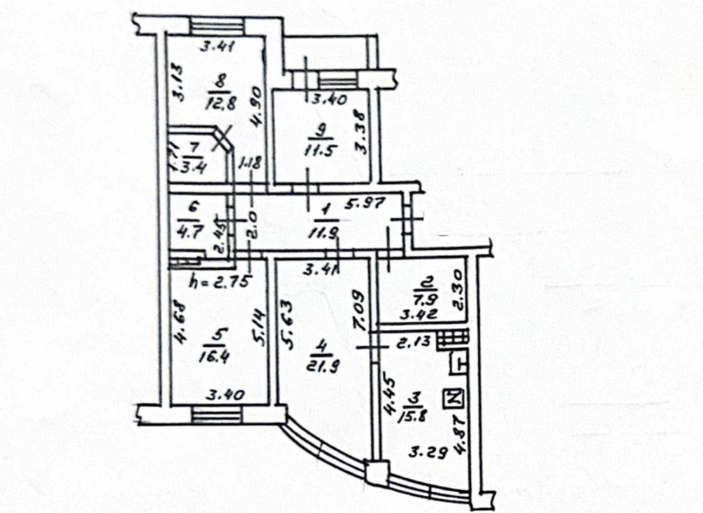 ЖК Звездный городок, ул. Армейская 3-спальни + кухня-гостиная 38 м Одеса - зображення 3
