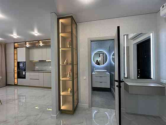 Евродвушка с ремонтом, мебелью и техникой в ЖК 53 жемчужина. Вид моря Лиманка