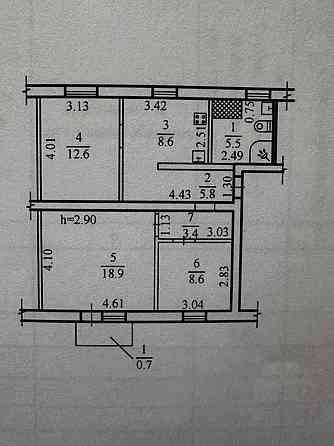 Продам 3-комн квартиру в районе Квиринга ул. Дніпро