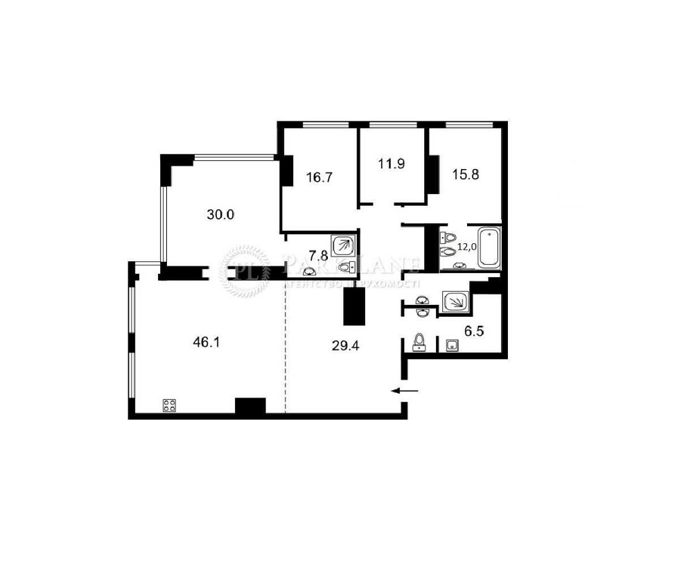 Продаж 4кім 192м 10пов без% Предславинська 20-А ЖК Метрополь Киев - изображение 4