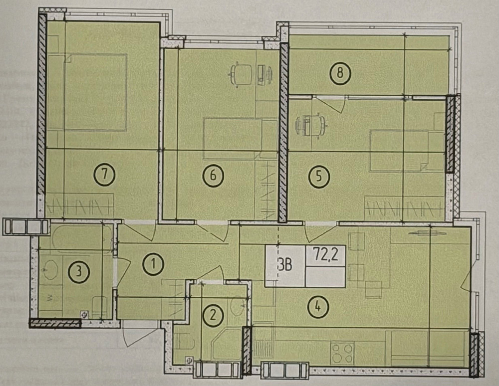 Продам свою 3кк, 2 санузла,  ЖК Манхэттен, дом сдан Одеса - зображення 3