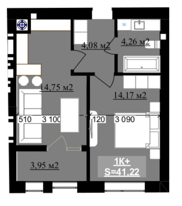 Продаж 1-кімнатної квартири біля ОЗЕРА  ЖК Millennium Іvano-Frankivsk - photo 3