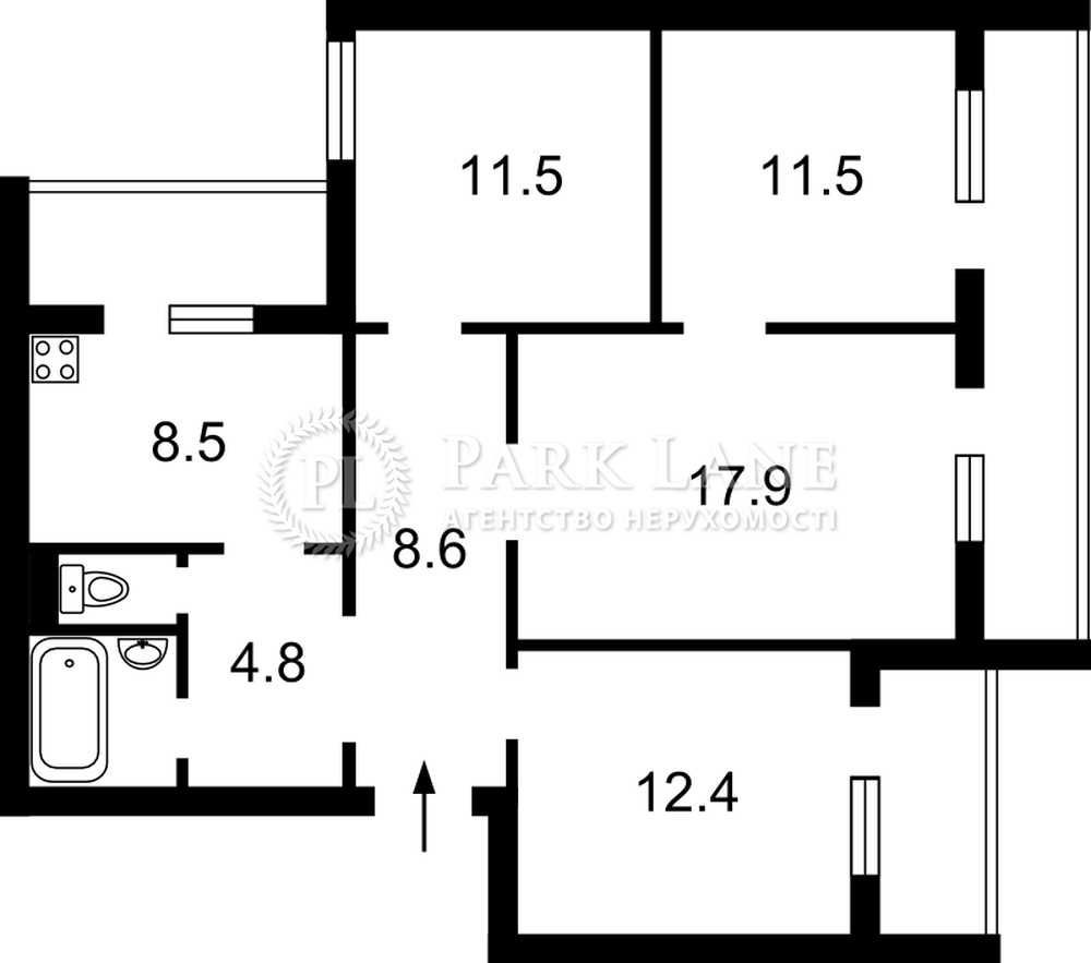 Продам 4кімнатну  квартиру  Гришка Михайла, 8а Позняки Осокорки Киев - изображение 3