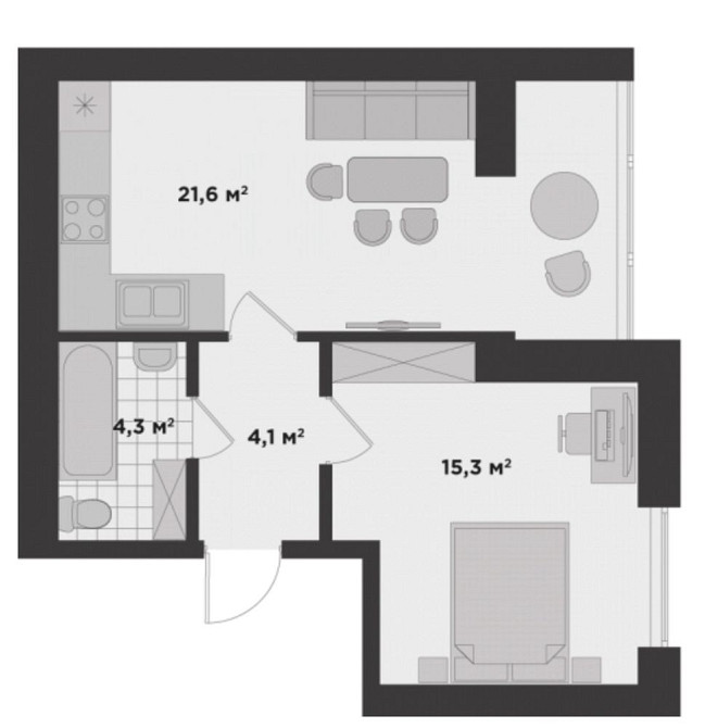Продаж 1-ної  квартири в Бучі з великою кухнею Буча - зображення 8