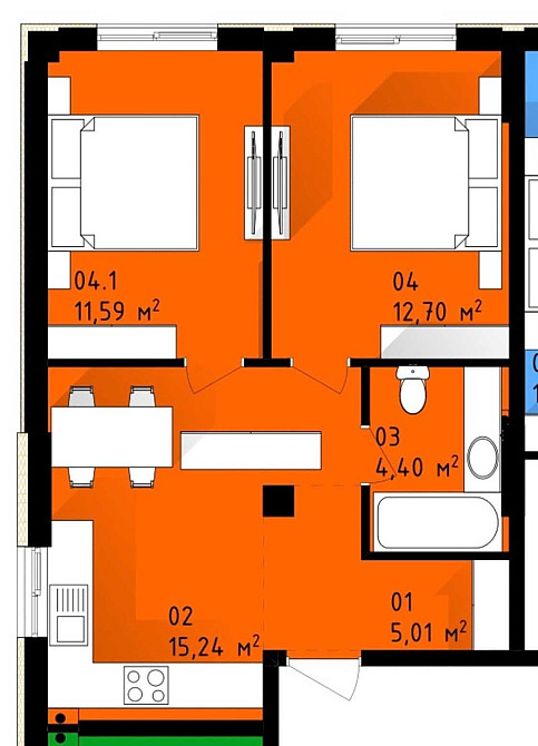 2к квартира за 36 500 у розстрочку на 45 місяців. Новорічна акція! Одесса - изображение 4