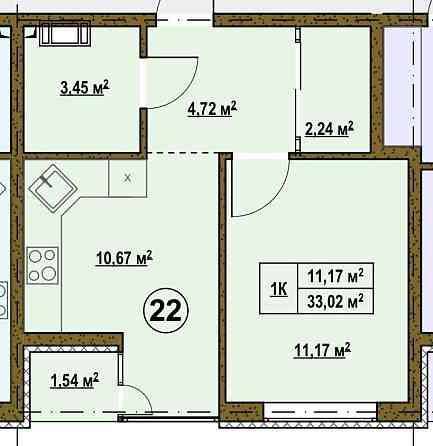 Продаж однокімнатної квартири від забудовника. ПІДГІРЦІ! Pidhirtsi