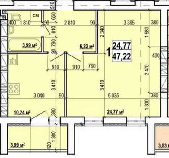 26000ЖК Мира 3 Продам 1 комн кварт,котор можно перед в 2-х,S-48м,7этAS Харьков