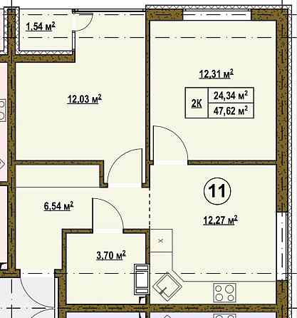 Двокімнатна квартира на старті продажів! ПІДГІРЦІ! Pidhirtsi