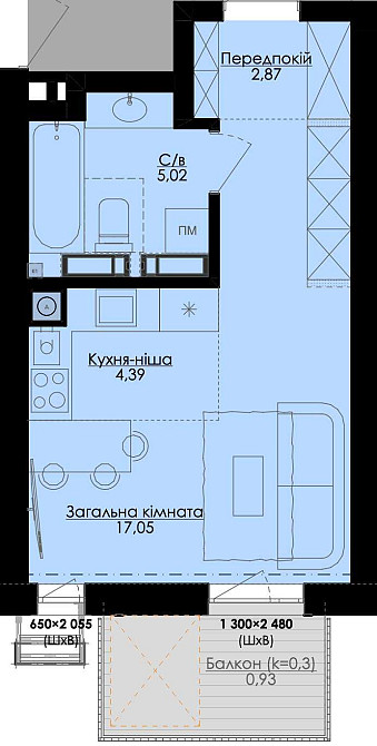 Квартира 30м2 в розстрочку. Перший внесок 10500 дол. Софиевская Борщаговка - изображение 2