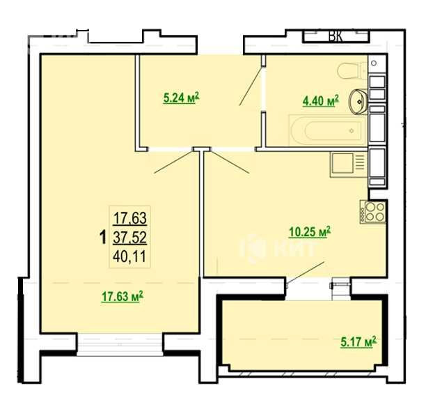 1к.40м2, Олексіївка (Алексеевка), ЖК Перемоги 2 (ЖК Победы 2), 105976 Харків - зображення 5