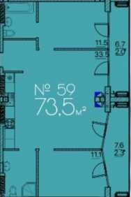 2 комн. квартира. 74 м2. Ул. Тополева! Розтермінування! Ціна котловану Одесса - изображение 2
