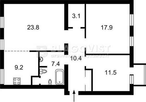 Продаж, 84м2, квартира готова для ремонту, Центр, Тарасівська Киев