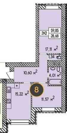 Продаю 2к  59м2 Ірпінь ЖК Фаворит Парк Правика ЄОСЕЛЯ/СЕРТИФІКАТ Ирпень