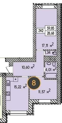 Продаю 2к  59м2 Ірпінь ЖК Фаворит Парк Правика ЄОСЕЛЯ/СЕРТИФІКАТ Ирпень - изображение 3