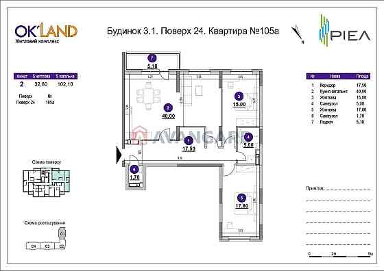 Без %! 2-х кімнатна роздільні 102м ЖК Окланд Севастопольська єОселя Киев