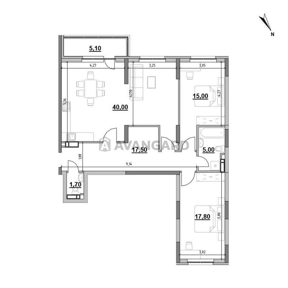 Без %! 2-х кімнатна роздільні 102м ЖК Окланд Севастопольська єОселя Киев - изображение 3
