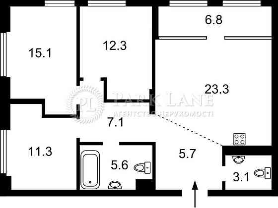 3 кімнатна квартира ЖК Севен Seven Дніпровська наб 20а Осокорки Славут Киев