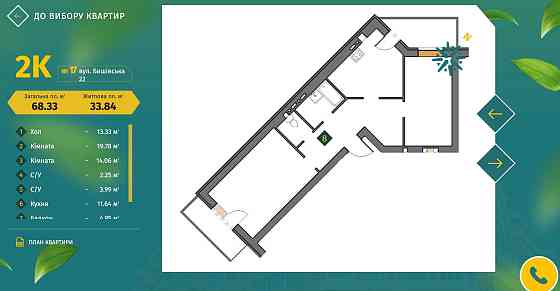 2 кімнатна квартира 70 м2 ЖК Київський Маєток. Софіївська Борщагівка Sofiivska Borshchahivka