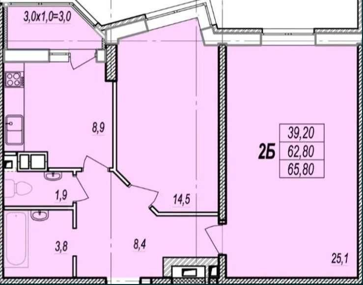 2К Неоконченный ремонт Панорама ЖК Прохоровский квартал Дом сдан Одесса - изображение 8